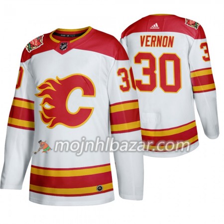 Dresovi Calgary Flames Mike Vernon 30 Adidas 2019 Heritage Classic Bijela Authentic - Muške Dresovi Calgary Flames Mike Vernon 30 Adidas 2019 Heritage Classic Bijela Authentic - Muške